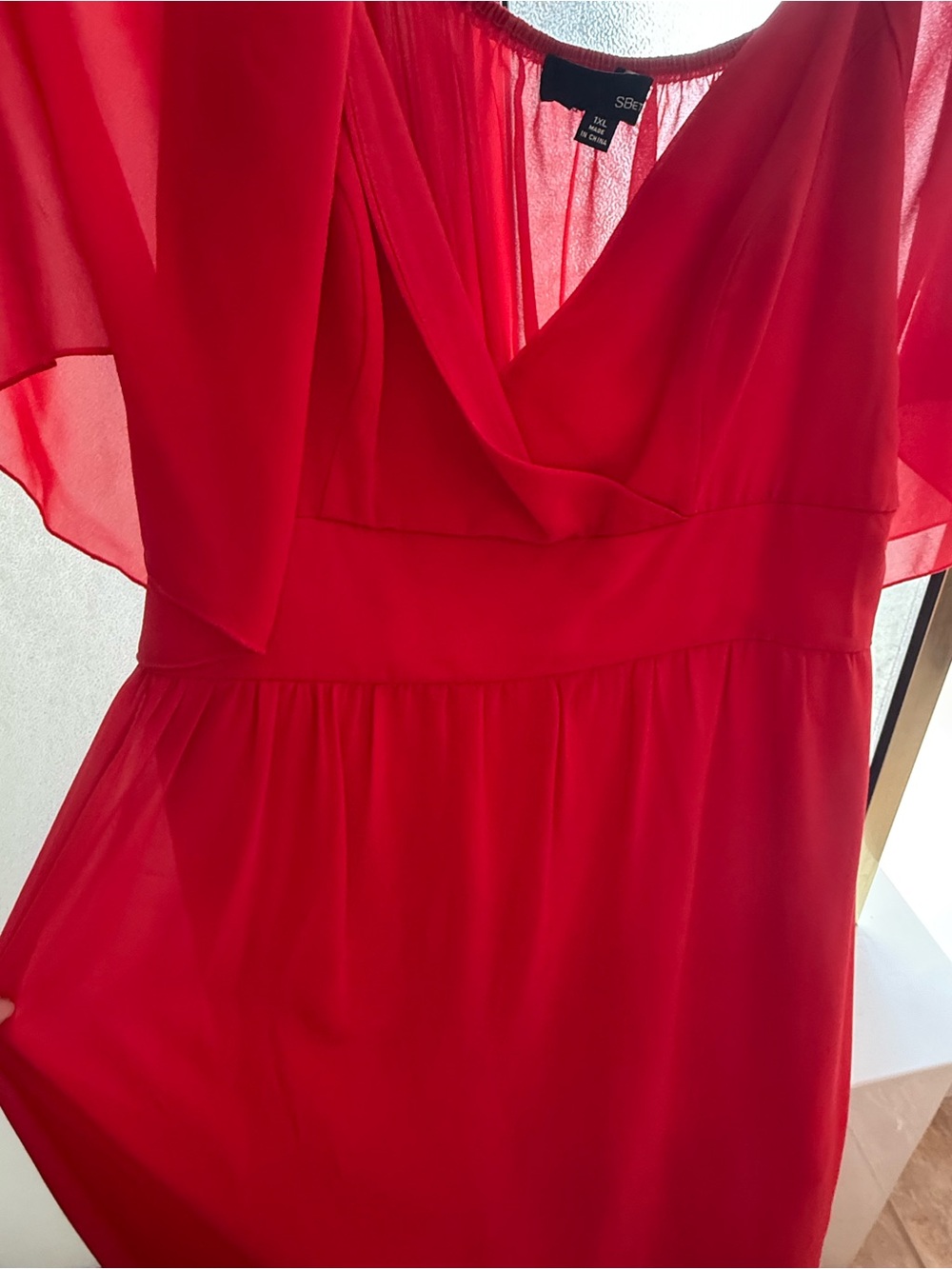Red Sheer dress